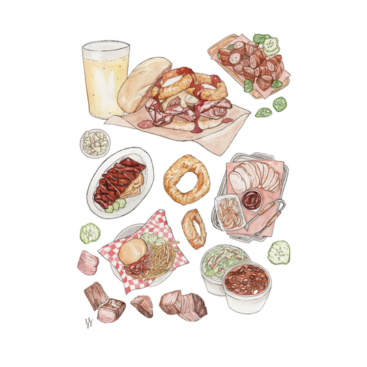 KC BBQ Collection No. 1 Watercolor Print