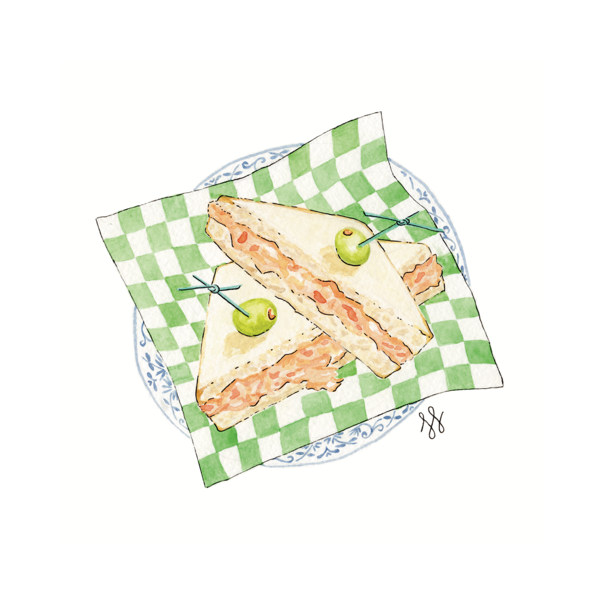Pimento Cheese Watercolor Print